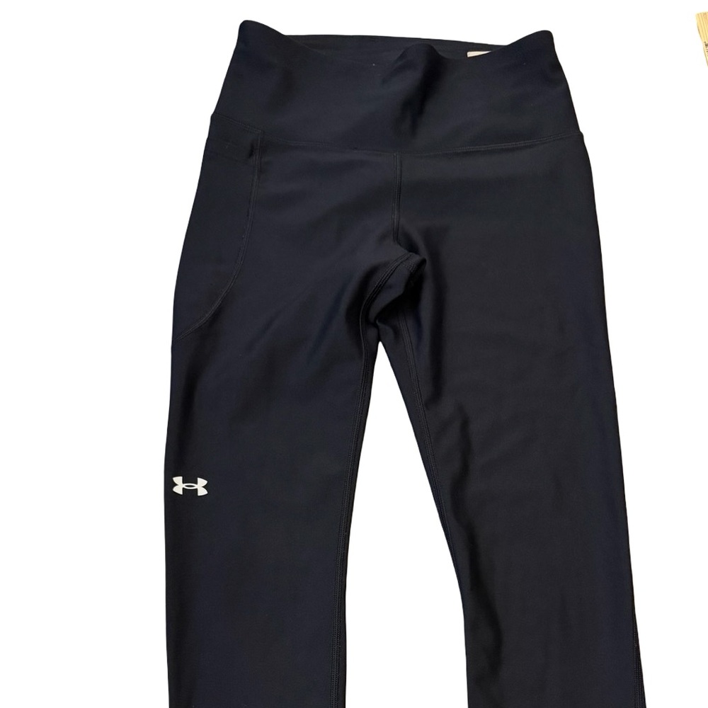 Under Armour Black Women's Performance Leggings with Logo Size Small - Picture 2 of 4